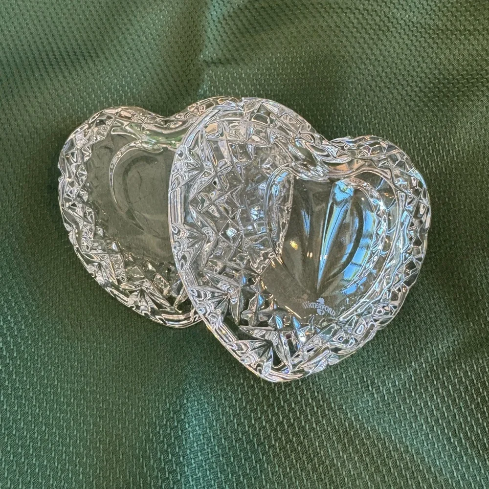 Waterford Crystal With Love Heart Shaped Covered Trinket Box - Picture 5 of 8